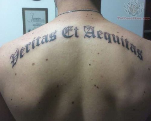 Latin for Truth and Justice Tattoo