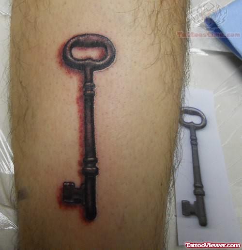 Simple Key Tattoo