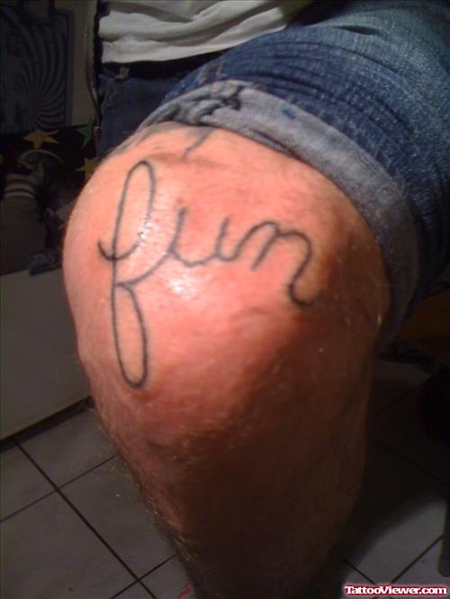 Fun Tattoo On Knee