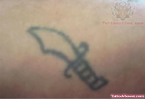 Homemade Knife Tattoo