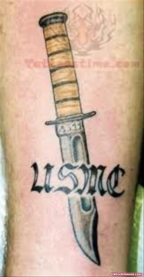 Usmc Knife Tattoo