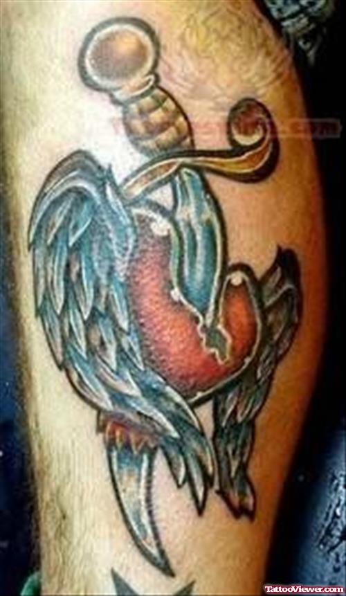 Trendy Dagger Tattoo