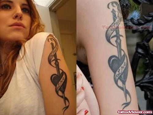 Juliet Simms Dagger Tattoo