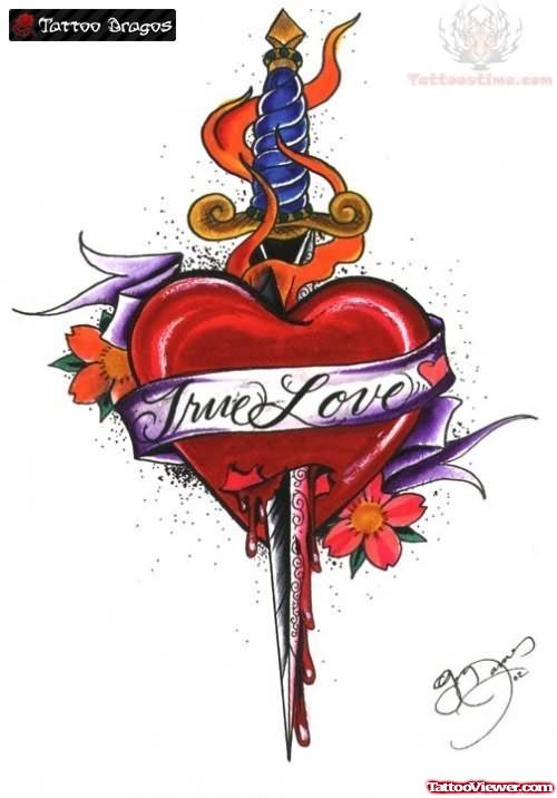 True Love Dagger Tattoo