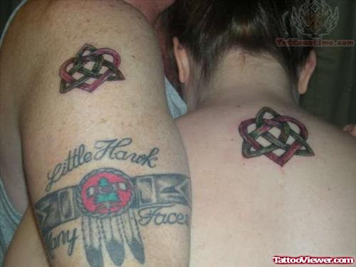 Love Heart And Knot Tattoo