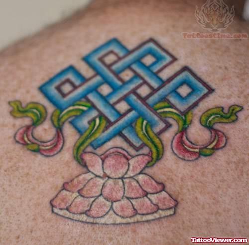Endless Knot Tattoo On Back