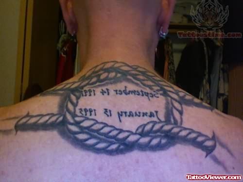 Knot Rope Tattoo On Back