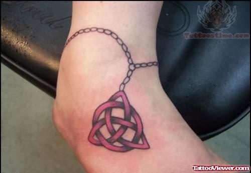 Knot Tattoo For Foot