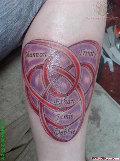 Pink Celtic Knot Tattoo Art