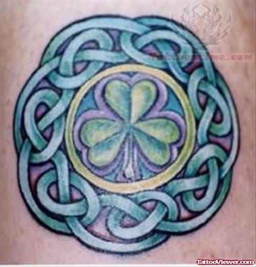 Colorful Knot Tattoo