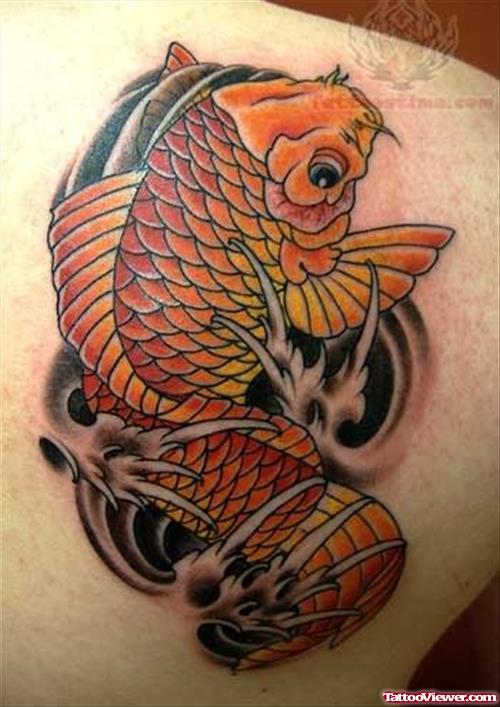 My Orange Koi Fish Tattoo