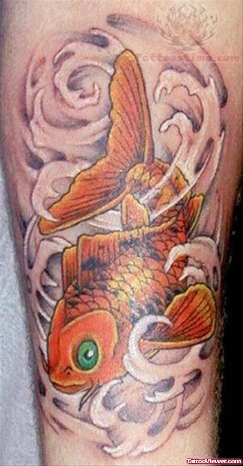 Awesome Koi Fish Tattoo Design