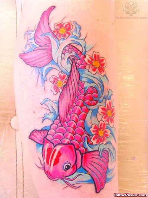 Pink koi Tattoo