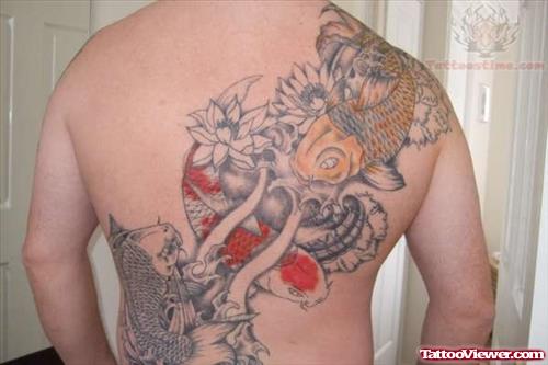 Japanese Koi Fish Tattoo For Back Body