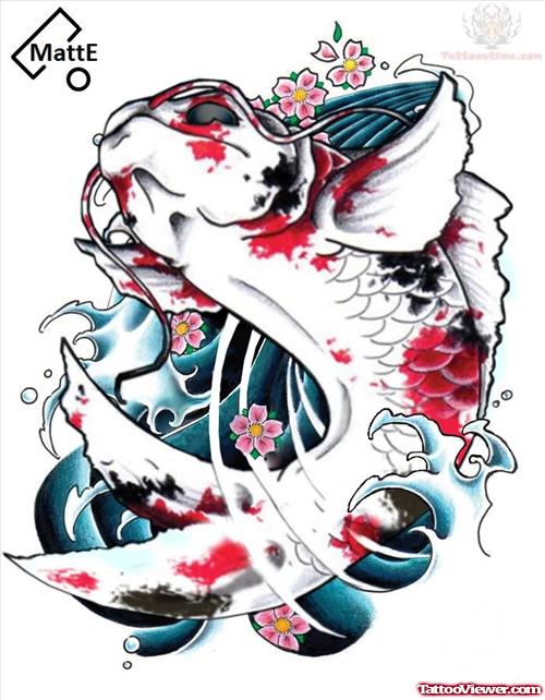 Japanese Koi Fish Tattoo Design