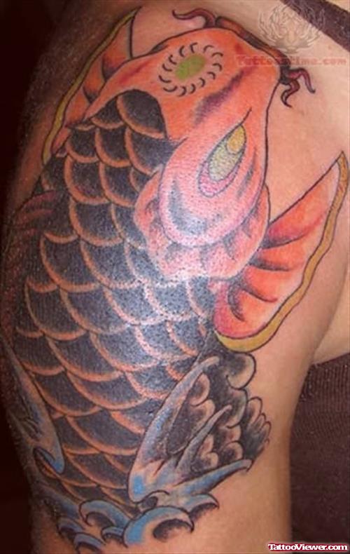 Koi Fish Shoulder Tattoo Art