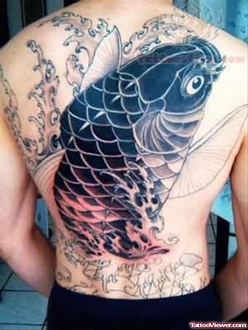 Back Body Koi Fish Tattoo