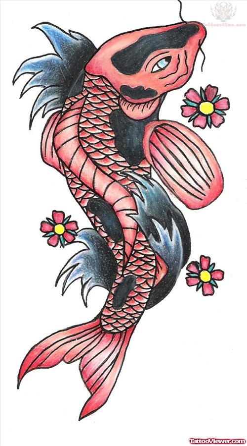 Koi Fish  Sample Tattoo