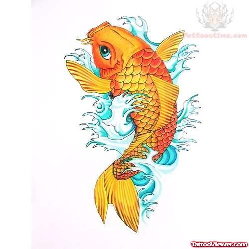 New Koi Fish Tattoo Design
