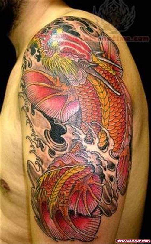 Koi Dragon Tattoo Design