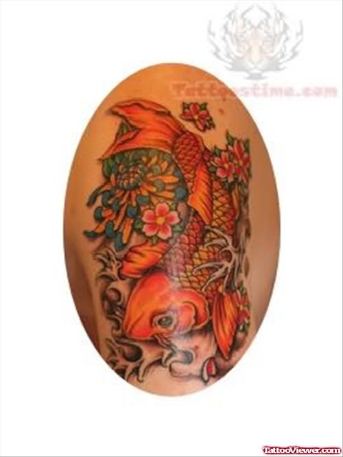 Awesome koi Fish Tattoo Picture