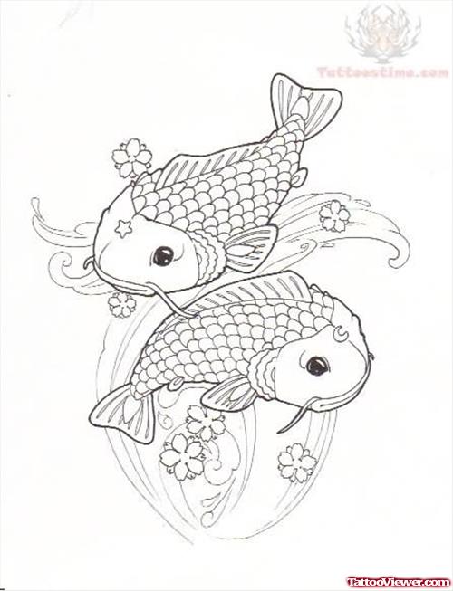 Wonderful Koi Fish Tattoo