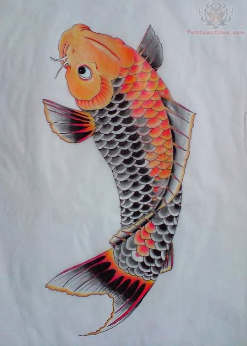 Koi Fish Tattoo Painting