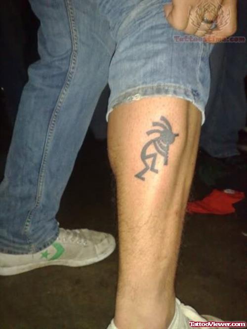 Kokopelli Tattoo For Leg