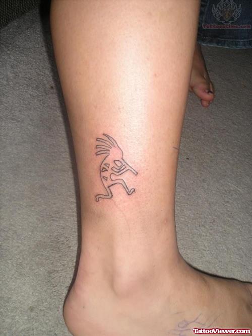 Kokopelli Leg Tattoo