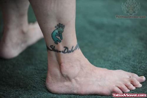Kokopelli Tattoo On Ankle
