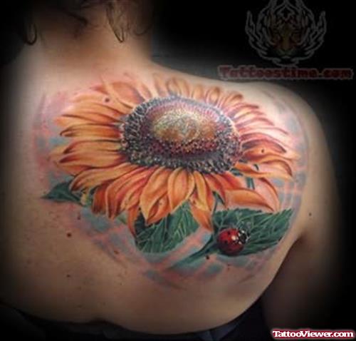 Sunflower Ladybug Tattoo