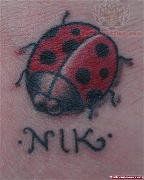 Small Ladybug Tattoo Design