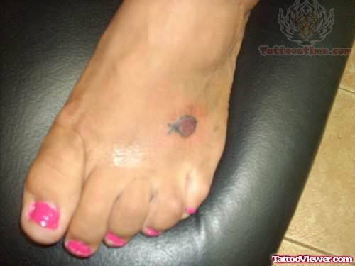 Ladybug Foot Tattoo For Girls
