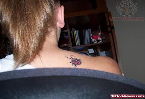 Ladybug Tattoo Design On Back