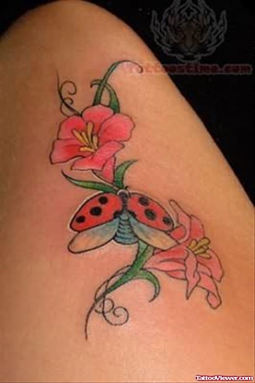 Shoulder Ladybug Tattoo