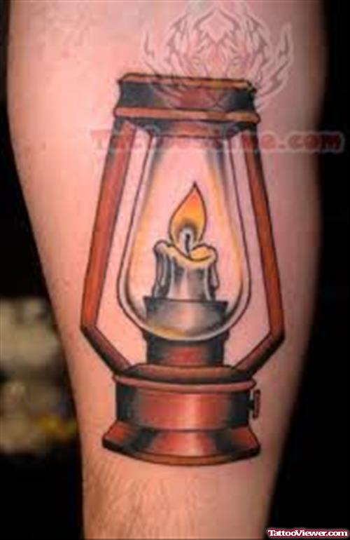 Candle Light Lamp Tattoo