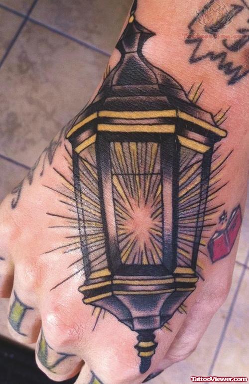 Street Lamp Tattoo On Hand
