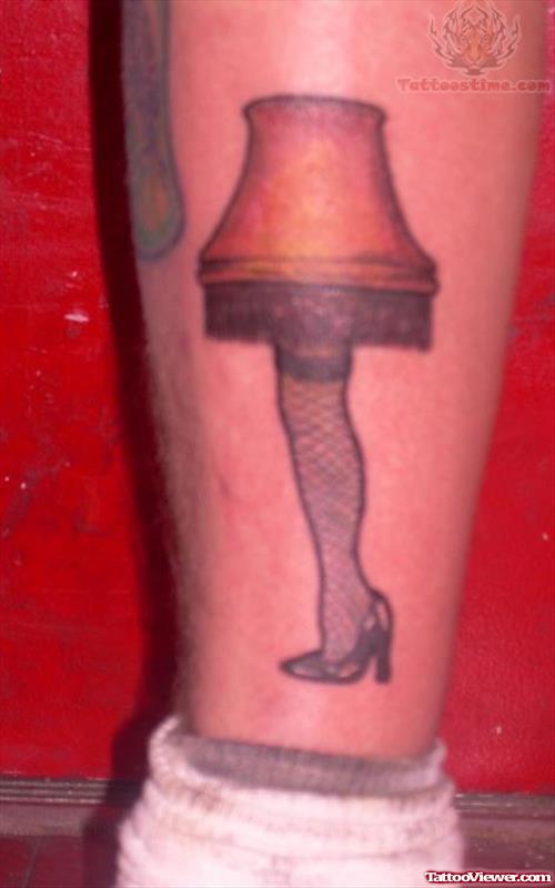 Leg Lamp Tattoo On Leg
