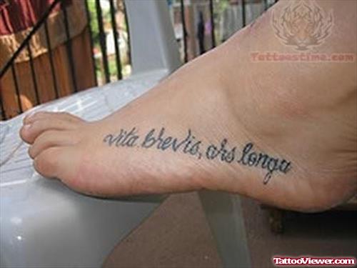 Latin Foot Tattoo