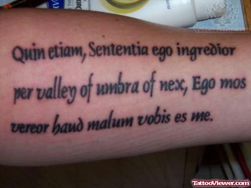 Latin Words Tattoo