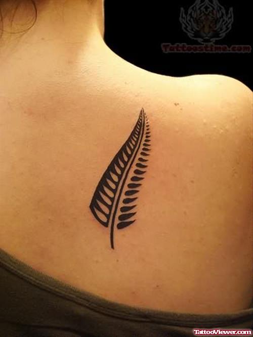 Leaf Tattoo On Back For Girls