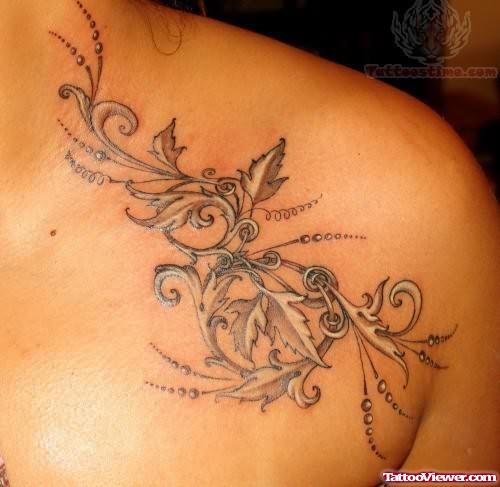Leaf Tattoos On Shoulder
