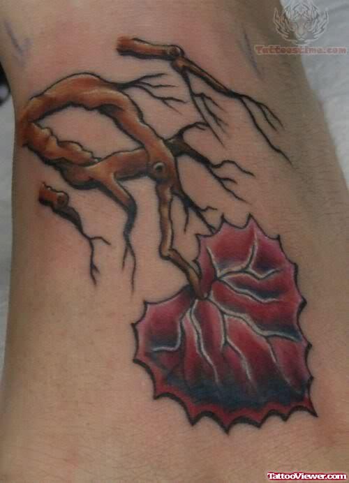 Heart Leaf Tattoo