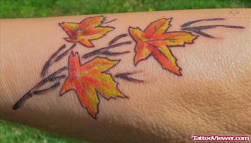 Finished Maple Leaf Tattoo