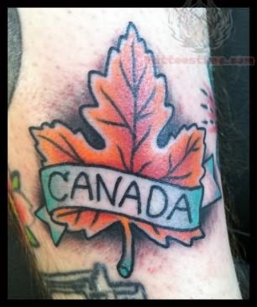 Canadian Maple Leaf Tattoo