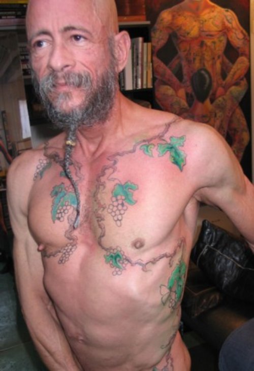 Leaf Tattoos On Man Body