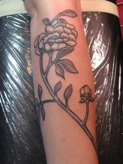 Black Walnut Leaf Tattoo On Sleeve