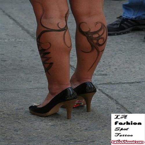Tribal Back Leg Tattoos