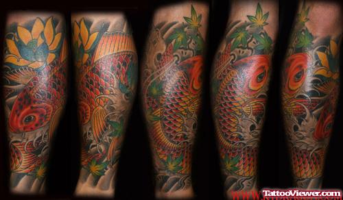 Trung Koi Leg Tattoo
