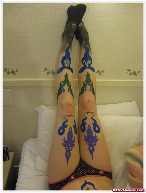Ultimecia Leg Tattoo For Girls